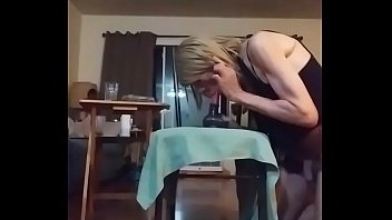 Pathetic Sissy Slut Rides Her Dildo And Smacks Her Clitty With Drapes Open thumbnail