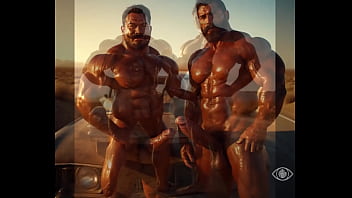 Hombres Sudados Desnudos Y Vergones En El Calor Del Desierto thumbnail