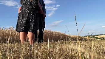 Mature step mother in law in sexy dress makes son in law cum while his wife doesn't see