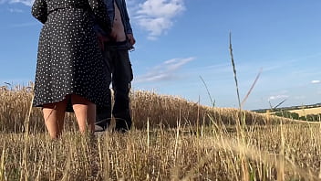 Mature step mother in law in sexy dress makes son in law cum while his wife doesn't see