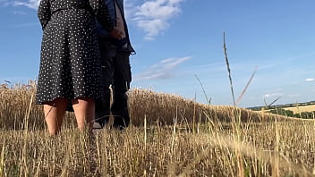 Mature step mother in law in sexy dress makes son in law cum while his wife doesn't see