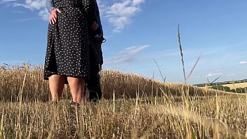 Mature step mother in law in sexy dress makes son in law cum while his wife doesn't see