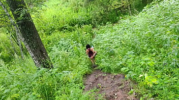 Summer naked walk in the woods Summer naked walk in the woods