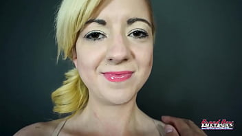 Petite blonde keyton sucks a cock and gets her wet pussy deeply fucked