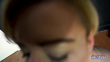 Petite blonde keyton sucks a cock and gets her wet pussy deeply fucked