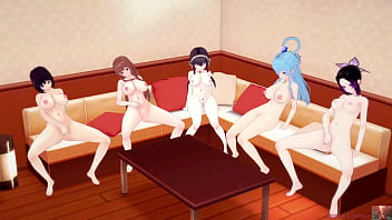 Teasing turns to pleasure – aqua yor ayane kotone & more go all the way