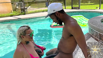 Bbc savvy g ravages pawg barbie in a sizzling private pool quickie – raw interracial chemistry explodes