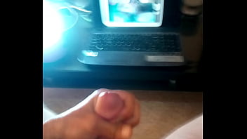 Stroking my meaty stick until it spews hot cum