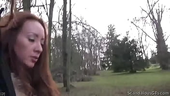 Sucking off his dick while driving