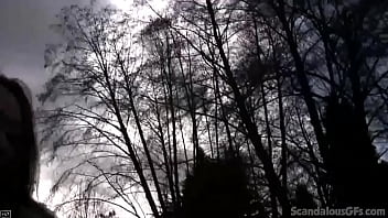 Sucking off his dick while driving