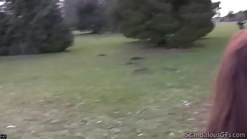 Sucking off his dick while driving