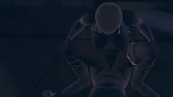 Japanese fucks black woman in abandoned building