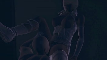 Japanese fucks black woman in abandoned building