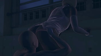 Japanese fucks black woman in abandoned building