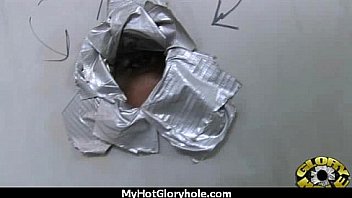 Nasty slut sucks big cock at gloryhole 21