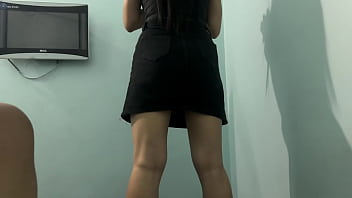 College girl ass workout with skirt