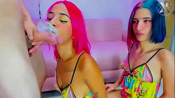 Sleepover gets out of hand rough throat fuck for these latinas