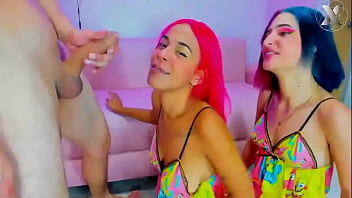 Sleepover gets out of hand rough throat fuck for these latinas