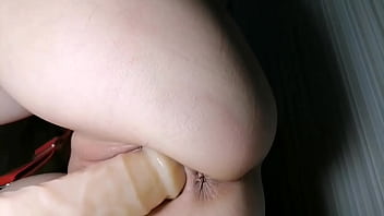 My pussy squirts twice from jerking off with a dildo