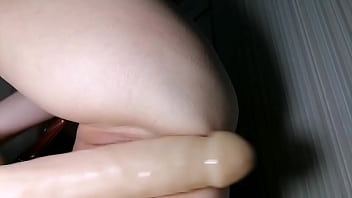 My pussy squirts twice from jerking off with a dildo