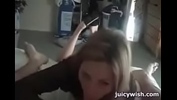 Delicious babe tasting huge cock