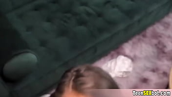 Long legged cute stepsis gets her pussy cremapied