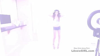 Runway ready brunette stunner got seduced by the producer