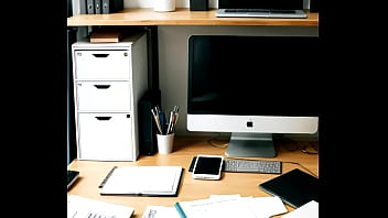 Hot girls in colorfoul leather outfits are making out in the office ai illustrated leather porn dream