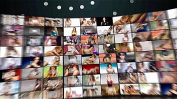 Busty petite model fingers her pussy