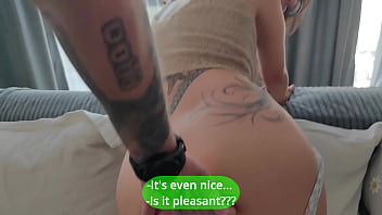 Stepsister asks for help with her first anal