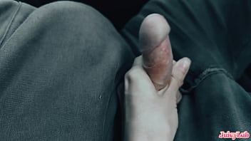 Stepsis jerked my cock while im driving