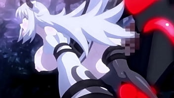 The girl was fucked by three monsters