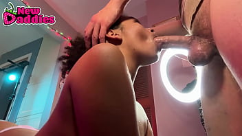 Black & ebony throat fucking day 12 28 ~ underneath blowjob interracial face fucking