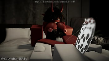 Girl strokes my cock while i fuck her using my lovense short