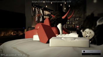 Girl strokes my cock while i fuck her using my lovense short