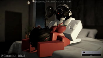 Girl strokes my cock while i fuck her using my lovense short