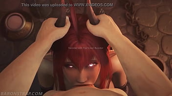 Facial from cute monster girl