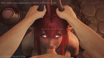 Facial from cute monster girl