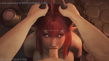 Facial from cute monster girl