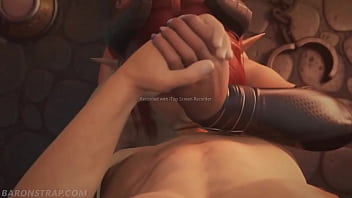 Facial from cute monster girl