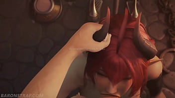 Facial from cute monster girl