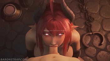 Facial from cute monster girl