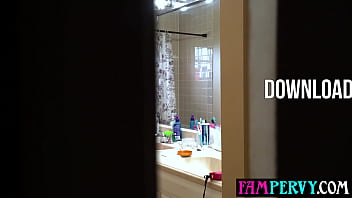 Horny step brother walks in on latina milf step sister in the bathroom and fucks her hardcore