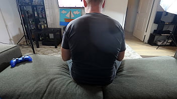 Slut sucks gamer nerds cock