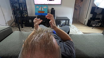 Slut sucks gamer nerds cock