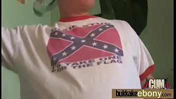 First time ebony with a group of white dicks 22