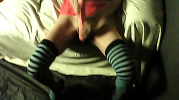 Spectacular brunette fucks her boyfriend dressed as a woman role play