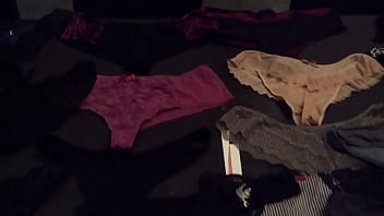 Filming my stepmoms naughty collection of thongs underwear