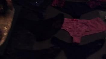 Filming my stepmoms naughty collection of thongs underwear Filming my stepmoms naughty collection of thongs underwear