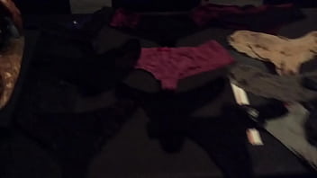 Filming my stepmoms naughty collection of thongs underwear